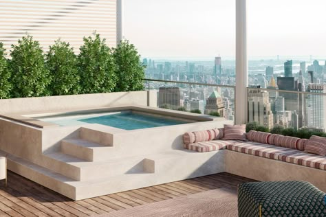 Gallery - Spa Space Spa Space, Piscinas Pequeñas, Design Per Patio, Kleiner Pool Design, Balcony Pool, Rooftop Design, Rooftop Terrace Design, Small Pool Design, Jacuzzi Outdoor