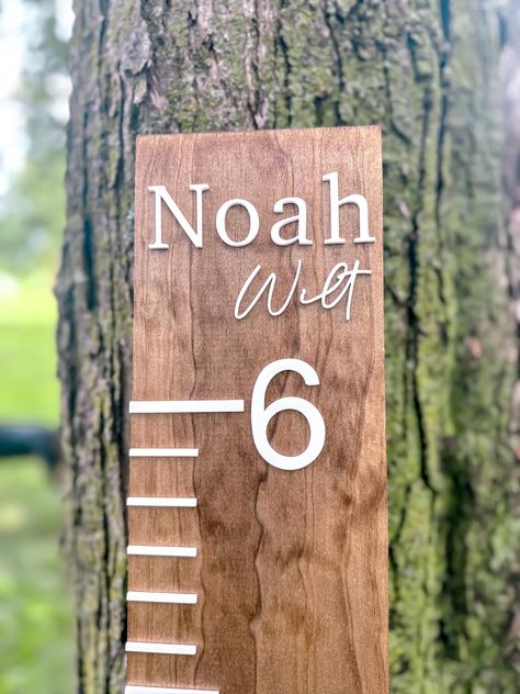 Wall Ruler, Kids Growth Chart, Kids Growing Up, Family Keepsakes, Font Names, Growth Chart, Markers Set, Family Kids, Wood Pieces