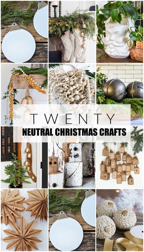 Deck your halls this holiday season with these neutral DIY Christmas decorating ideas! #DIYChristmas #DIYholiday #Christmascrafts #christmasdecor Yule Ideas, Felt Trees, Xmas Crochet, Colorful Christmas Decorations, Neutral Holiday Decor, Boho Christmas Decor, Neutral Christmas Decor, Christmas Decorating Ideas, Neutral Christmas