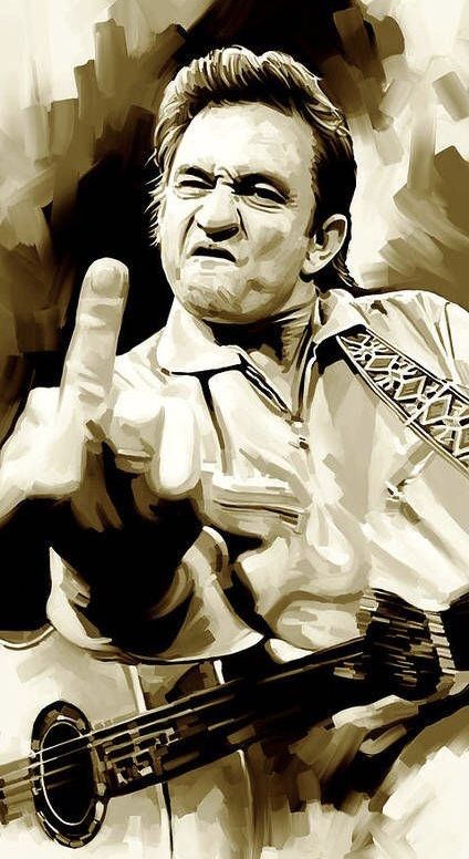 Cash Tattoo, Johnny Cash Tattoo, Johnny Cash Art, Celebrity Wall Art, Outlaw Country, Creation Art, Man In Black, Rock N’roll, Country Music Singers