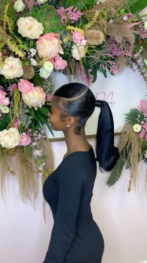 Barbie Pony, Barbie Ponytail, Slick Ponytail, Weave Ponytail Hairstyles, Sleek Ponytail Hairstyles, Birthday Hairstyles, Black Ponytail Hairstyles, Dope Hairstyles, Hair Ponytail Styles