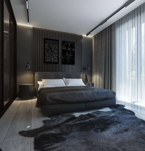 Design Ložnic, Mens Bedroom Decor, Black Bedroom Design, Black Bedroom Decor, Bedroom Setup, Black Bedroom, Luxury Bedroom Master, Bedroom Bed Design, Home Design Living Room