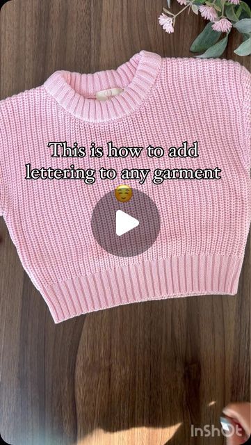 Hand embroided personalised sweaters - Pixie&Me on Instagram: "Save this video and give it a try! You can do this stitch on almost anything!!   Comment DAISY to be sent the link to our DIY Embroidery kits.  We share tutorials like this on how to simply learn embroidery! This is a great outlet if you’re finding you want a creative project but not sure what! THIS …IS….IT!   💜💜💜💜💜💜💜  Renee  #chainstitch #learntoembroider #nameknits #learnchainstitch #simpleembroidery #howtoembroider" Embroidery Sweaters Diy, Yarn Embroidery On Sweater Tutorial, Yarn Stitching On Sweater, Hand Stitch Applique, Crochet Sweater Embroidery, Pixie Clothing Style, How To Sew Embroidery, Knit Sweater Embroidery Diy, Diy Hand Embroidery Tutorials