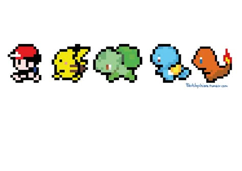 Yass!!!! 8 Bit Pokemon, Pixel Art Tattoo, Pixel Tattoo, Pokemon Bead, Pokemon Pixel, Mermaid Toys, Pokemon Sprites, Pixel Art Pokemon, Pokemon Starters