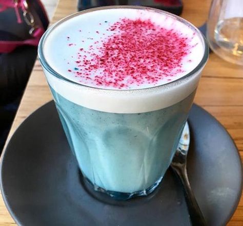 5 weird and wonderful coffee trends | Sainsbury's Magazine Beetroot Latte, Vegan Latte, Superfood Drinks, Pea Flower Tea, Banana Apple Smoothie, Blue Algae, Hipster Coffee, Matcha Cafe, Coffee Lattes