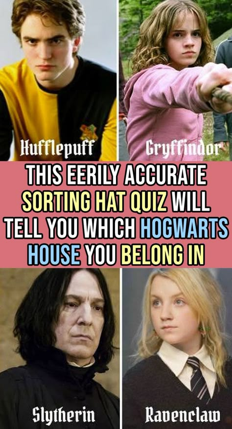 Sorting Hat Quiz, House Quiz, Which Hogwarts House, Harry Potter Quiz, Quizzes For Fun, Harry Potter Houses, Cedric Diggory, Sorting Hat, Harry Potter Crafts