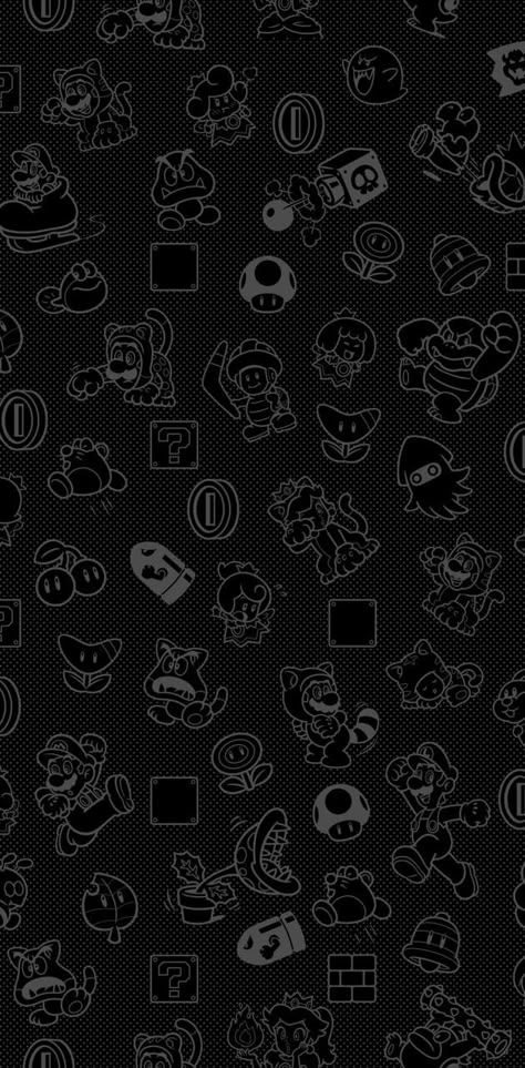 Cool Mario Wallpaper, Black Mario Wallpaper, Black Pixel Art Wallpaper, Super Mario Iphone Wallpaper, Pixel Mario Wallpaper, Mario Art Wallpaper, Mario Iphone Wallpaper, Super Mario Aesthetic Wallpaper, Retro Game Wallpaper Iphone