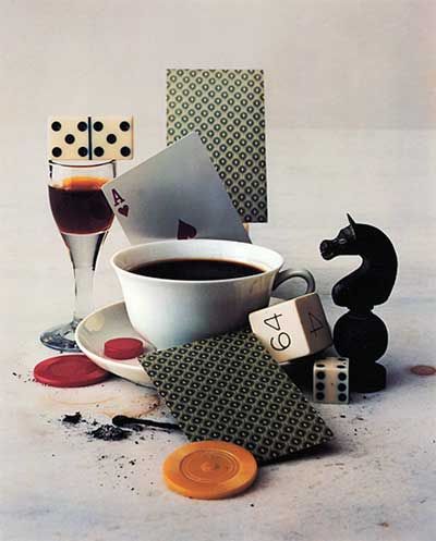 Irving Penn- I feel that this image can be seen as both female and male; male as it has many male related items such as cards which can be further related to gambling. But, on the other hand the delicate handle of the tea cup. Dinner Games, Still Life Pictures, Irving Penn, Male Male, Object Photography, Still Life Photos, Marlene Dietrich, Art Department, Grand Palais