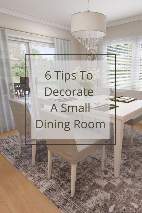 When a house has a small dining room, decorating it can be a challenge. There are a few things you should keep in mind when decorating a small room. Of course you want to make your small dining room just as beautiful and welcoming as a large dinning room would be. I've put together some things to keep in mind when decorating your space. Check out my tips to make the most of your dining room.  #smalldiningroom #diningroom #edesign Small Dining Room Decor, Tiny Dining Rooms, Dining Room Wall Color, Dining Room Colour Schemes, Dining Area Decor, Dining Room Layout, Dining Room Decor Modern, Small Dining Room, Apartment Dining Room