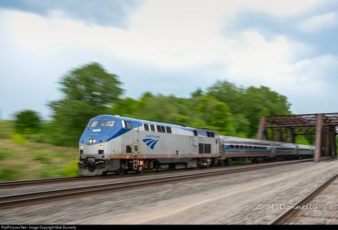 Empire Service heading eastbound through an old New York Central bridge in Batavia, NY. Batavia New York, Train Photo, Amtrak Train, Old New York, New York Central, Train Car, All Aboard, A Photo, Bridge