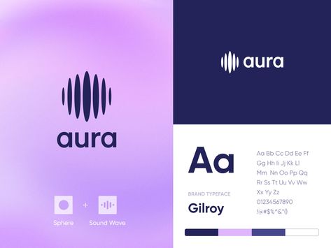 Aura Logo, Business Typography, Fonts For Business, Musical Logo, Sound Logo, Logo Online Shop, Business Elegant, Electronics Logo, Business Fonts