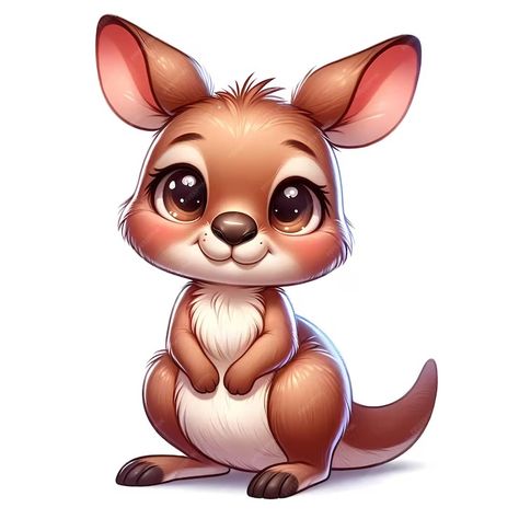 Premium Photo | Cute Cartoon Kangaroo Smiling Adorable Australian Wildlife Illustration Animals Outline, Kangaroo Cartoon, Cartoon Animals Cute, Cartoon Kangaroo, Animal Clipart Free, Kangaroo Drawing, Kangaroo Illustration, Cute Animals Cartoon, Kangaroo Art