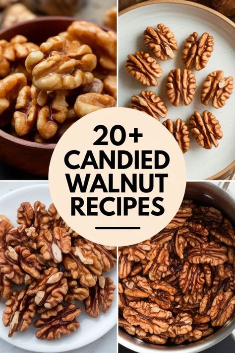 Elevate your dessert game with these candied walnut recipes. From classic to modern. these sweet treats will impress your guests and satisfy your cravings. These easy recipes are perfect for any occasion. whether it's a casual gathering or a special event. https://foodeau.com/candied-walnut-recipes/ Spicy Candied Walnuts Recipe, Cinnamon Walnuts Recipe, Flavored Walnut Recipes, Candy Nuts Recipe Easy, Sugared Walnuts Recipe, Candied Mixed Nuts Recipe, Walnut Candy Recipes, Candy Walnuts Recipe Easy, Sugar Walnuts Recipe