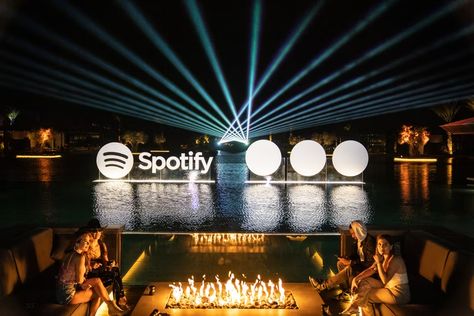 Top Brand Activations and Parties From Coachella | BizBash Pool Branding, Car Launch, Neon Carnival, Events Branding, Marketing Activations, Youtube Artists, Event Trends, Brand Activations, Spotify Wrapped