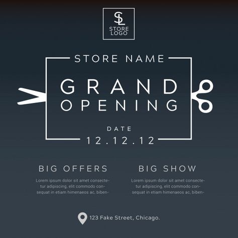 Grand opening minimalist poster vector Premium Vector Card Opening Ideas, Grand Launching Poster, New Shop Opening Poster, Opening Poster Design Ideas, Grand Opening Poster Design Ideas, Store Opening Ideas, Shop Opening Invitation Card Design, Store Launch Invite, Store Opening Poster