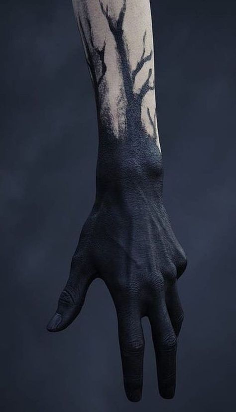 Black Hand Tattoo, Hand Tatto, Solid Black Tattoo, Black Tattoo, Hand Tattoo, Arte Fantasy, Fantasy Aesthetic, 판타지 아트, Black Hand