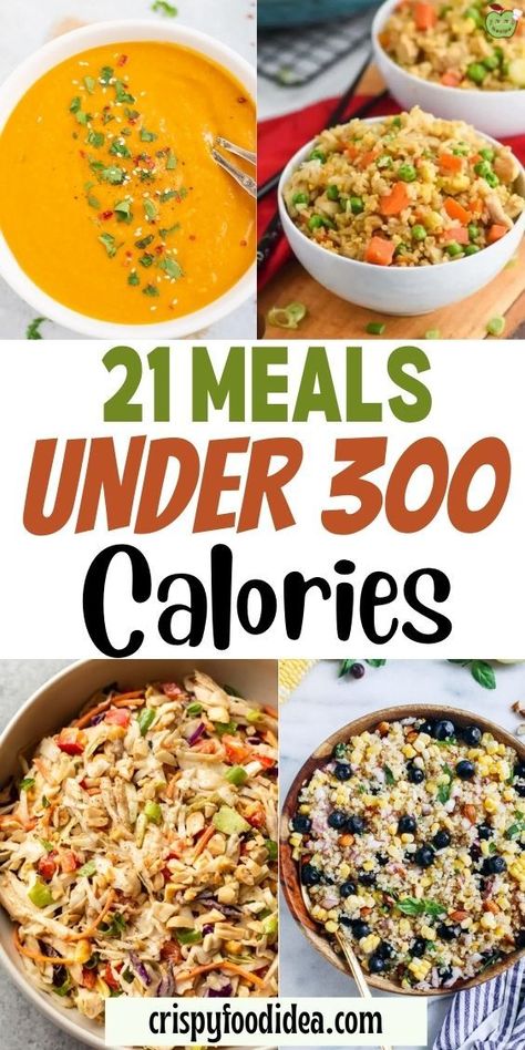 Counting your calories for your diet? Here I share some healthy meals under 300 calories that will help you to stay in your diet and reach your goals. #mealprep #lowcalorie Under 300 Calorie Meals, 1000 Calorie Meal, Meals Under 300 Calories, 300 Calorie Dinner, Meals Under 200 Calories, 600 Calorie Meals, Meals Under 400 Calories, Volume Eating, 400 Calorie Meals