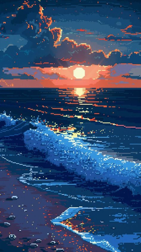 Pixel Art Beach view Wallpaper 4 Wallpaper Iphone Pixel Art, Summer Wallpaper Lock Screen, Pixel Art Background Iphone, Cute Pixel Art Wallpaper, Pixel Art Landscape Wallpaper, Pixel Iphone Wallpaper, Aesthetic Pixel Art Wallpaper, Pixel Aesthetic Wallpaper, Pixel Art Phone Wallpaper