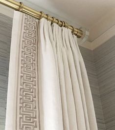 Diy Drapes, Drapery Treatments, Drapery Trim, Curtain Trim, Drapery Designs, Ikea Curtains, Curtains And Draperies, Custom Drapery, Curtains Living