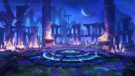 ArtStation - In Game Lobby, yang sohyeon Wild Animal Sanctuary, Game Arena, Fantasy Words, Digimon Digital Monsters, Gaming Banner, Art Landscapes, Art Poster Design, Game Background, Fantasy Castle