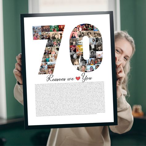 70th Birthday Gifts For Grandma, Mothers 70th Birthday Party Ideas, 70 Things We Love About You Template, 70th Birthday For Man, 70 Things We Love About You, 70 Reasons Why We Love 70th Birthday, Presents For Grandma Birthday, 70th Birthday Gifts For Dad, 70 Birthday Gifts For Women