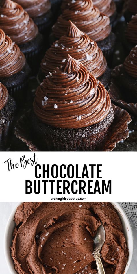 The Best Chocolate Frosting, Best Chocolate Buttercream, Best Chocolate Frosting, Ganache Recipes, Chocolate Icing Recipes, Chocolate Buttercream Frosting Recipe, Chocolate Buttercream Recipe, Chocolate Buttercream Icing, Frosting Recipes Easy