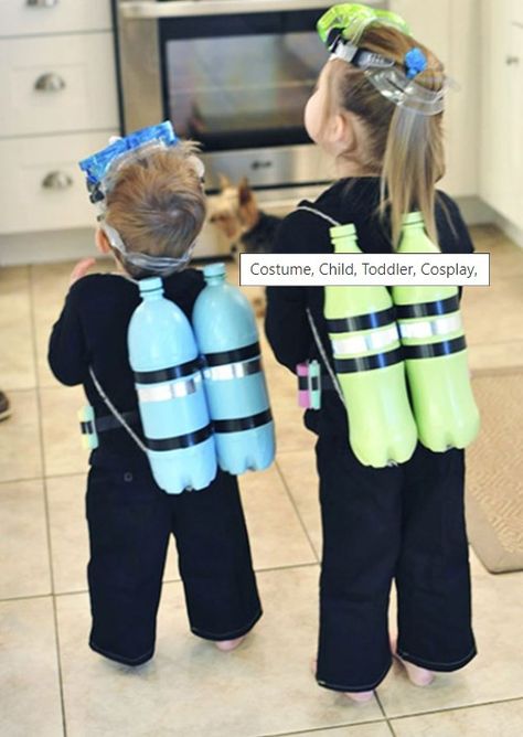 Homemade Halloween Costumes For Kids, Diver Costume, Easy Homemade Halloween Costumes, Diy Fantasia, Recycled Costumes, Halloween Costumes Easy, Boys Diy, Fairy Halloween Costumes, Easy Diy Costumes