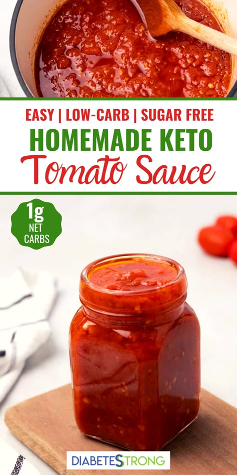 Keto Tomato Sauce, Keto Salsa, Keto Sauce, Tomatoes Sauce, Keto Condiments, Desayuno Keto, Keto Sauces, Low Carb Sauces, Tomato Sauce Recipe