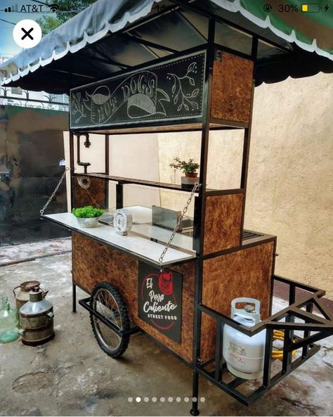 Diy Trailer, Gerobak Dorong, Food Stall Design, Bike Food, Mobile Coffee Shop, Mobile Food Cart, Food Kiosk, Hot Dog Cart, Desain Pantry