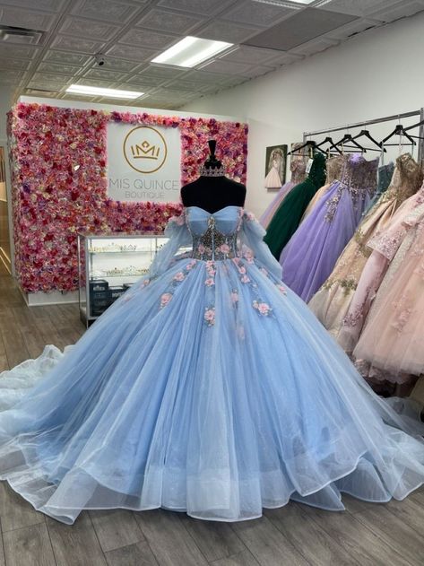 Baby Blue Quinceanera Dresses, Blue Quince Dress, Light Blue Quinceanera Dresses, Baby Blue Quinceanera, Blue Quinceanera Dresses, Xv Dresses, Quinceanera Themes Dresses, Quinceñera Dresses, Blue Quince