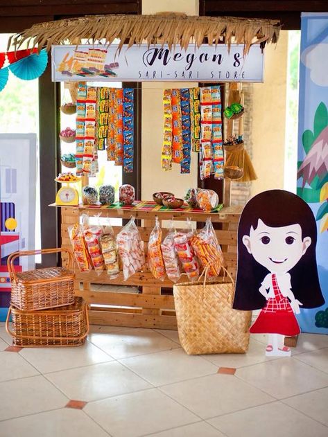 Pinoy Birthday Party Ideas, Philippine Decor Ideas, Filipiniana Themed Party, Filipino Birthday Decorations, Filipiniana Birthday Theme, Pista Sa Nayon Themed Party, Philippines Theme Party, Filipino Festival Decorations, Filipino Decorations Party