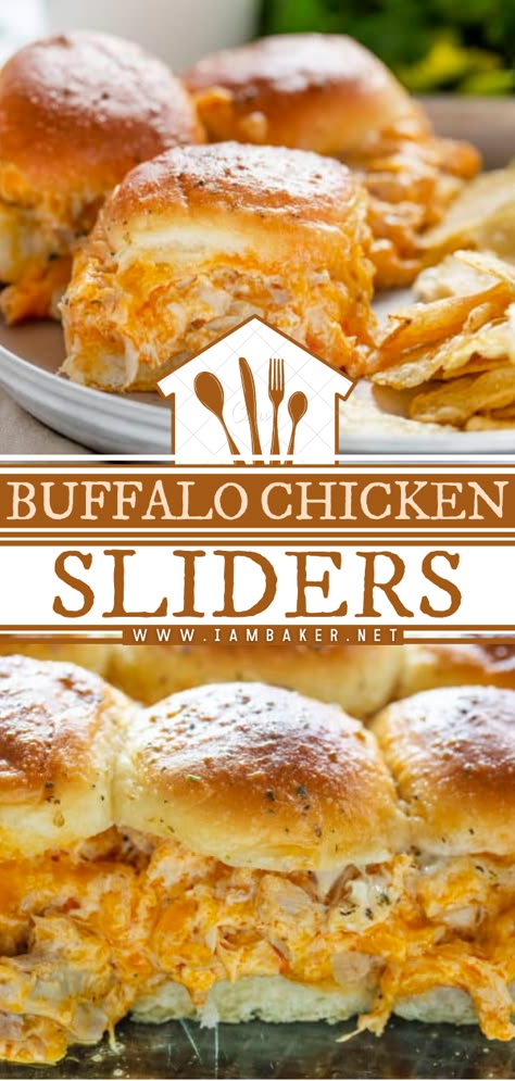 Easy Buffalo Chicken Sliders, Holiday Finger Foods, Christmas Finger Foods, Starter Ideas, Buffalo Chicken Sliders, Easy Buffalo Chicken, Chicken Sliders, Finger Foods Easy, Appetizers Easy Finger Food