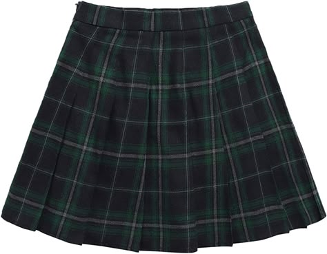 Amazon.com: WDIRARA Women's Casual Plaid High Waist Pleated A-Line Uniform Mini Skirt : Clothing, Shoes & Jewelry Green Tartan Skirt, Aesthetic Clothes Png, Skirt Png, Slytherin Clothes, Tartan Pleated Skirt, Green Plaid Skirt, Skirt Aesthetic, Frankie Stein, Harry Potter Dr