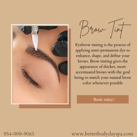 If your looking for fuller and thicker brows a brow shape and tint is just for you! Give us a call at 954-909-9065! #browtint #brows #spa #fortlauderdale Brow Post Ideas, Brow Models Needed, Microblading Content Ideas, Brow Tint Aftercare, Brow Marketing, Brow Lamination Benefits, Brow Lamination Quotes, Brows Tint, Brows Tinting