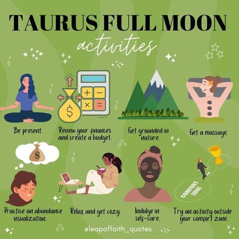 Leap Of Faith - Astrology 🔮🌙 on Instagram: "TAURUS FULL MOON THEMES FOR ELEMENTS // Follow @leapoffaith_quotes 🔮🌙 #fullmoon #fullmoonintaurus #fullmoonritual #fullmoonrituals #fullmoonmagic #fullmoonenergy #fullmoonblessings#fullmoonceremony #fullmoonbeginnings #fullmoonaffirmations #fullmoonvibes #astrologylovers #astrologylife #astrologyupdates #astrologyzone #astrologyposts #astrologer #astrology #zodiac #horoscope #zodiacsigns #astroworld #zodiacposts #astrologysigns #astrologyfacts #ast Full Moon Activities, Full Moon Taurus, Taurus Full Moon, November Full Moon, Full Moon In Taurus, Beaver Moon, Moon Taurus, Moon Activities, Moon In Taurus