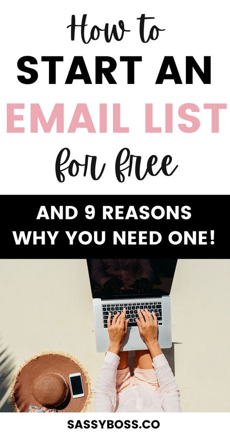 Are you wondering how to start and email list, or maybe you're still not sure if you should start one? Here's 9 good reasons why email marketing is important for your blog or online business and tips on how to build an email list for free! #bloggingtips How To Start An Email List, How To Create An Email List, Best Email Marketing Platform, Email Marketing For Beginners, Email Marketing Tips, Build Email List, Free Email Templates, Marketing Copywriting, Email Template Design