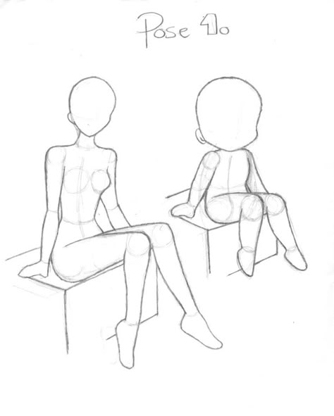 How To Draw Anime Sitting Poses, Drawing Base Pose Sitting, Sitting Down Knees Up Pose, Drawing Base Sitting Chair, Drawing Base Sitting Down, How To Draw A Body Sitting Down, Sitting Chibi Reference, Sitting On Lap Pose Drawing Base, Character Sitting Reference