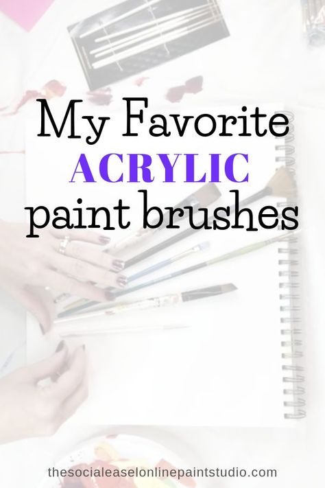 Christie Hawkins shares with you what her favorite paint brushes are and why she love them! #thesocialeasel #thesocialeaselonlinepaintstudio  #acrylicpainting #artlessons | Best Paint Brushes | Acrylic Paint Brushes for Beginners | Types of Paint Brushes | Artist Brushes | Art Supplies | Paint Supplies for Beginners | Types Of Paint Brushes, Social Easel, Things Painting, Types Of Paint, Paint Pictures, Paint Studio, Creative Thoughts, Paint Tips, Acrylic Paint Brushes