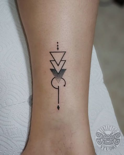 Geometric Triangle Tattoo, Triangle Tattoo Meaning, Triangle Tattoo Design, A Small Tattoo, Simple Tattoos For Guys, Triangle Tattoos, Simple Tattoo Designs, Wrist Tattoos For Guys, Geometric Tattoo Design