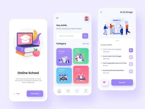 eLearning Platform App UI Design on Behance Education App Ui Design, Learning App Ui Design, Desain Ux, To Do App, Ui Design Mobile, Elearning Design, Ui Ux 디자인, Ux App Design, Mobile Application Design