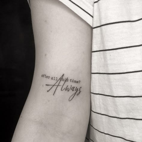 Hand Tattoos Harry Potter, Harry Potter Quotes Tattoo Ideas, Tiny Harry Potter Tattoos Ideas, Always Tatoos Harry Potter, Harry Potter Tattoos Small Quotes, Harry Potter Related Tattoos, Pretty Harry Potter Tattoos, Small Tattoo Ideas Harry Potter, Hp Tattoo Ideas