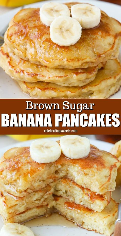 Banana Pancake Recipe, Banana Pancake, Banana Pancakes Recipe, Dinner Recipes For Family, Banana Pancakes, Banana Recipes, Breakfast Brunch Recipes, Breakfast Treats, Pancake Recipe