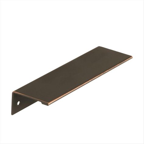 Amerock Edge Pull 5-1/16 in (128 mm) Center-to-Center Oil-Rubbed Bronze Cabinet Pull-2000857 - The Home Depot Oil Rubbed Bronze Cabinet Pulls, Edge Pulls, Bronze Cabinet Pulls, Finger Pull, Kitchen Cabinet Hardware, Decorative Knobs, Decorative Hooks, Black Cabinets, Bath Hardware