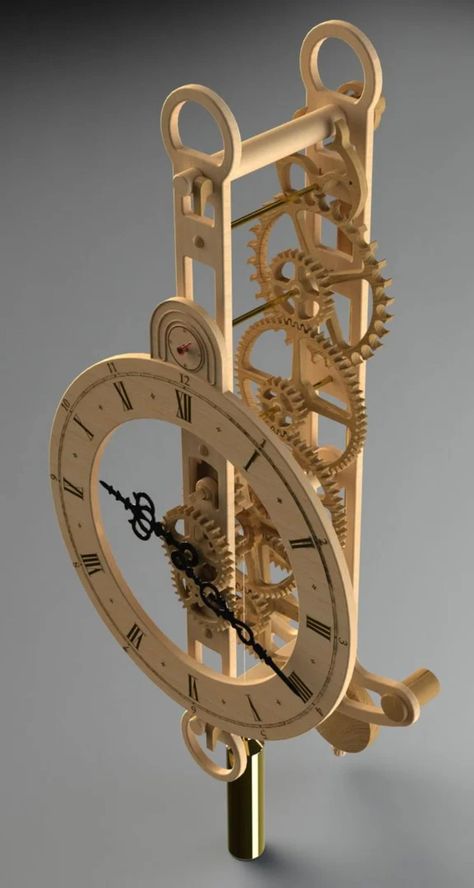 This is a wooden clock laser cut files with many layers and gears...you can use this on your design, on your laser cut and on your CNC machine.... Wooden Clock Plans Free, Wooden Clock Plans, Laser Cut Wood Jewelry, Wooden Gear Clock, Wood Carving Art Sculpture, Diy Laser Cut, Wooden Gears, Laser Cut Box, Cuckoo Clocks