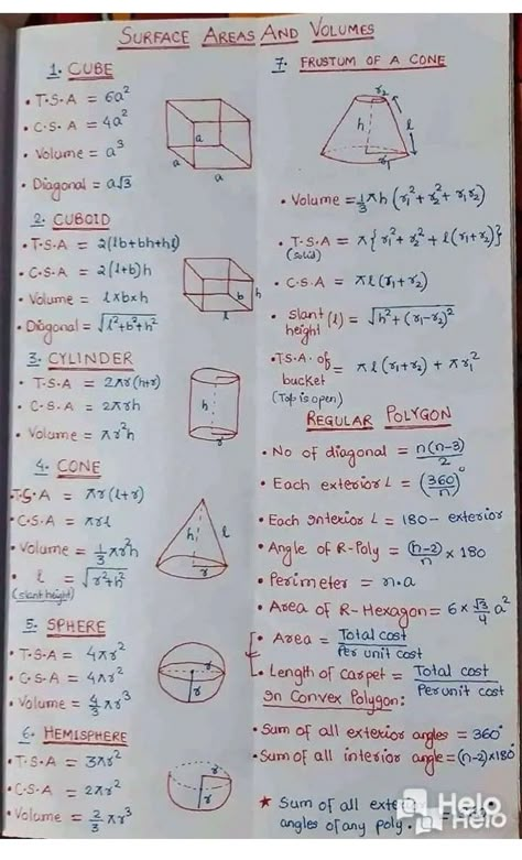 Math Notes Formulas, Maths Formulas Basic Trigonometry, Math Tricks Geometry, Engineering Mathematics Notes, Maths Geometry Formulas, Basics Of Mathematics, Basic Formulas Of Maths, Math Algebra Formulas, All Math Formulas