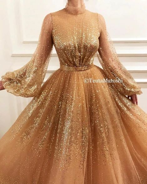 SpringSummer 19' | Teuta Matoshi Gold Gowns, Teuta Matoshi, Soiree Dress, Brown Dress, Gold Dress, Tulle Dress, Fancy Dresses, Kimonos, Dream Dress