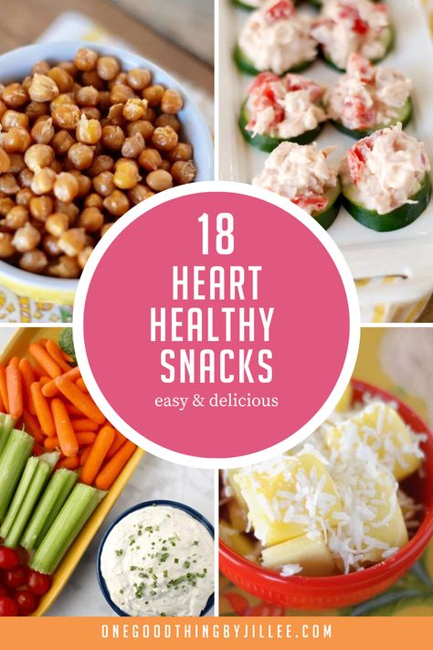 18 Easy and delicious heart-healthy snacks you'll actually want to eat! Heart Healthy Diet Recipes, Heart Healthy Recipes Cholesterol, Heart Healthy Recipes Easy, Cholesterol Friendly Recipes, Heart Healthy Food, Heart Healthy Snacks, High Fiber Snacks, Heart Healthy Meals, Fiber Snacks