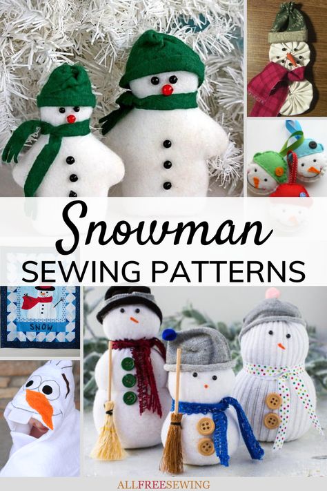 15+ Free Snowman Patterns to Sew Diy Stuffed Snowman, Fabric Snowmen Patterns Free, Stuffed Snowman Diy, Free Snowman Patterns, Snowman Sewing Patterns, Snowman Patterns Printable, Snowman Patterns, Fabric Christmas Decorations, Snowmen Crafts