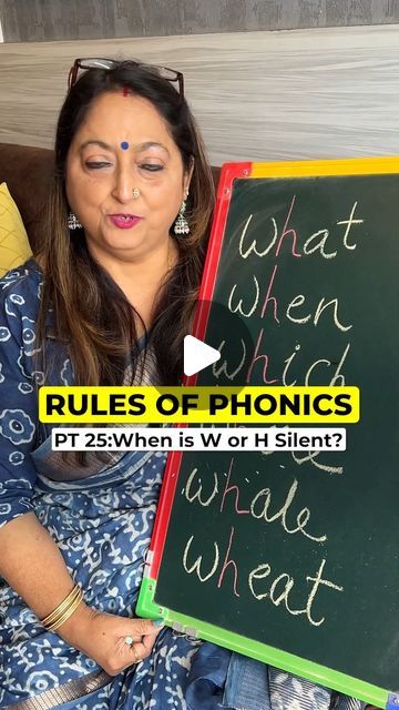 Beginners Digital Montessori by Neelakshi Shukla on Instagram: "Rules of Phonics Part 25 - When is W or H Silent?  Comment PHONICS to watch our FREE masterclass on how we turn toddlers into independent readers and writer in 5-7 months.   Follow @beginnersdigitalmontessori for Rules of Phonics Part 26  😍 LIKE & SAVE this if it helped you! 🔥 Follow for more empowering insights on improving your child's English reading & writing skills. 📺 Comment PHONICS to watch our FREE masterclass on how we turn toddlers into independent readers and writer in 5-7 months.  #PhonicsForToddlers #EarlyLearningSuccess #BeginnersDigitalMontessori #ToddlerTransformation #Englishfortoddlers #Toddlereducation #pronounciationfortoddlers #Parentsoftoddlers" Phonics Classes Pamphlet, English Chart Ideas, Preschool Reading Activities, English Letter Writing, Phonics Readers, Improve Writing Skills, Cvc Words Kindergarten, Improve Writing, Phonics Rules