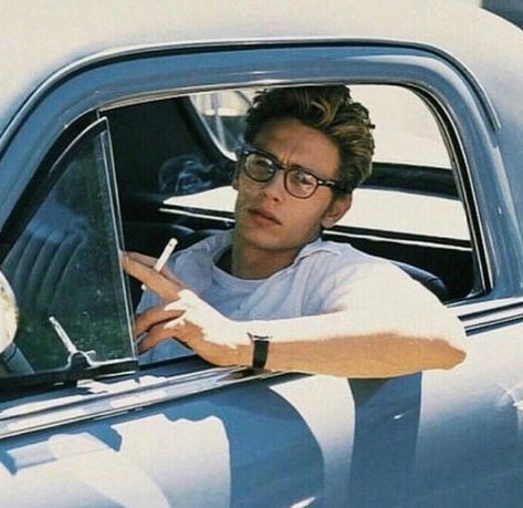 James Franco as James Dean Men’s Glasses Aesthetic, James Franco Aesthetic, James Franco 90s, 90s Type Pretty, James Dean Glasses, Dilfism Aesthetic, Cadence Core, Don Murray, Mamie Van Doren